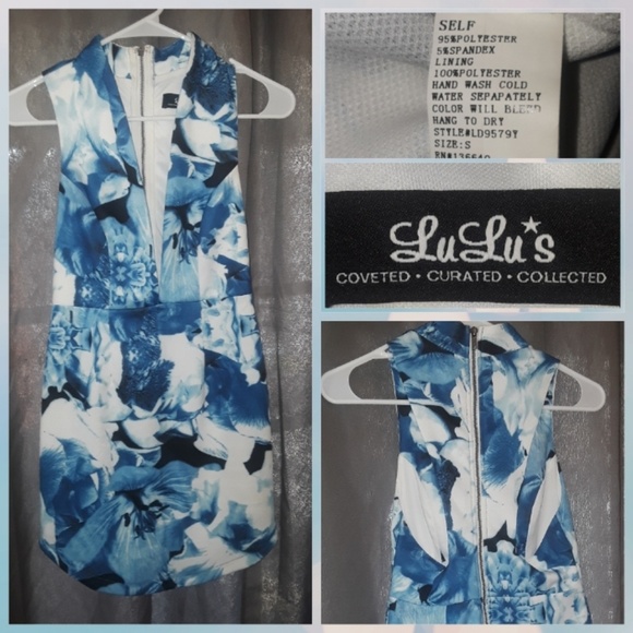 Lulus Dresses & Skirts - Lulu's floral plunge exposed zipper dress